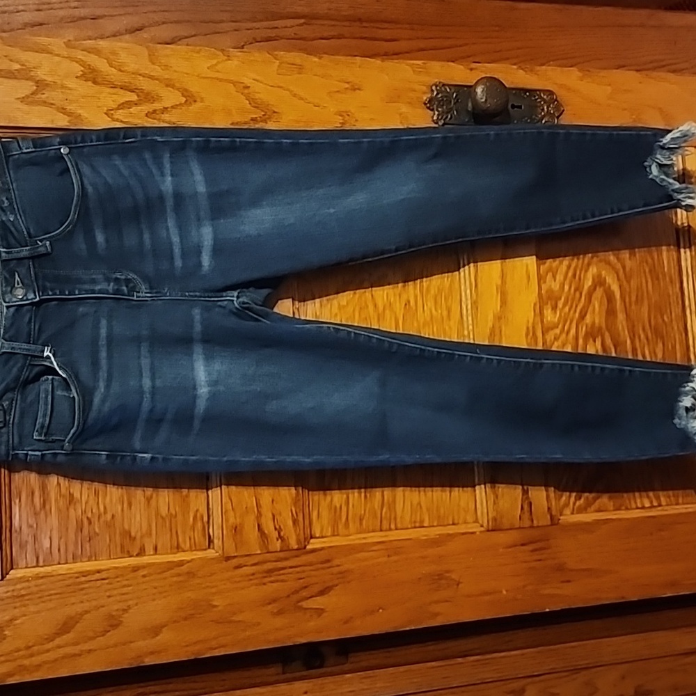Dark Blue Distressed Jeans